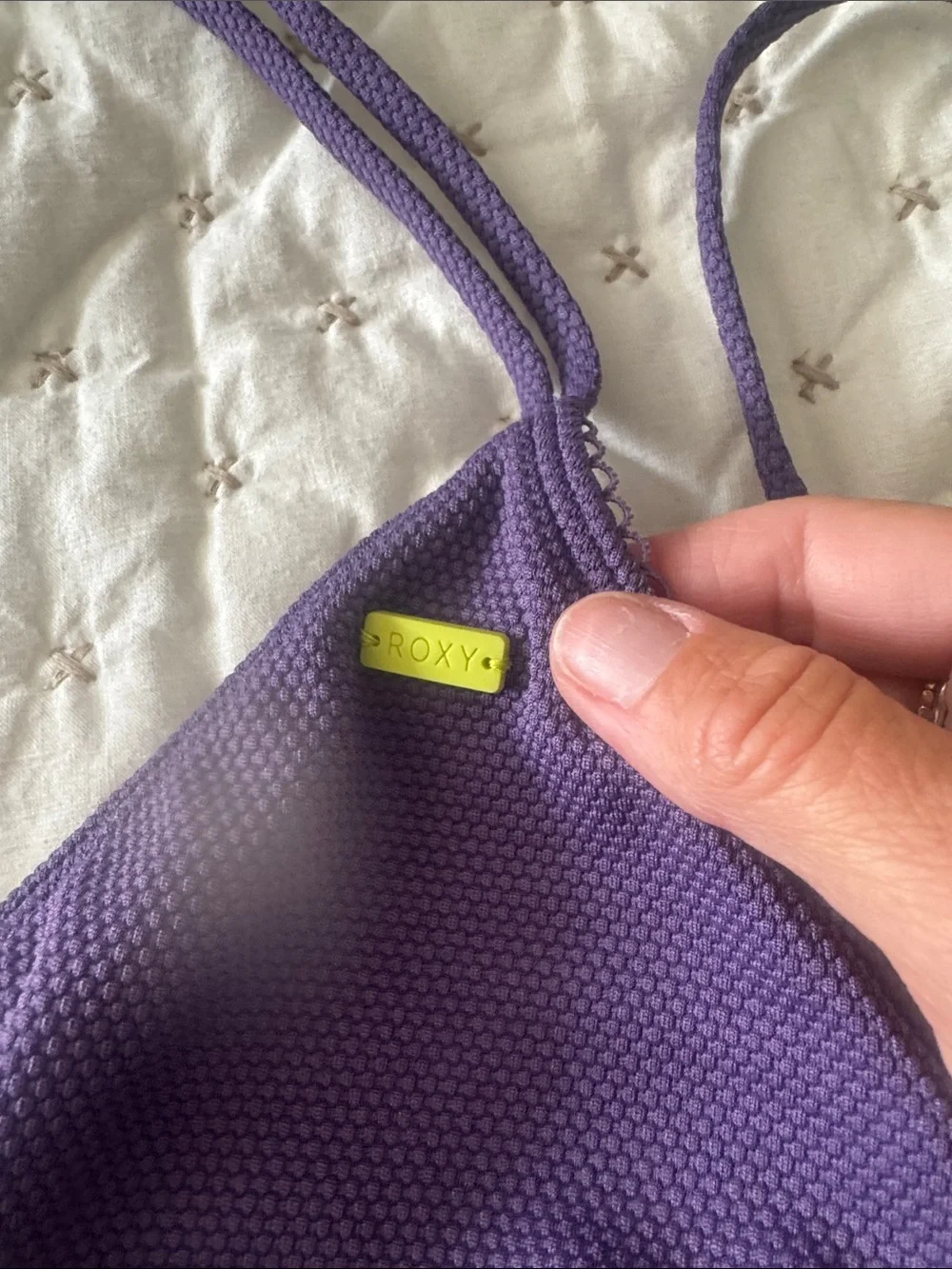 Roxy Purple Triangle Bikini Set